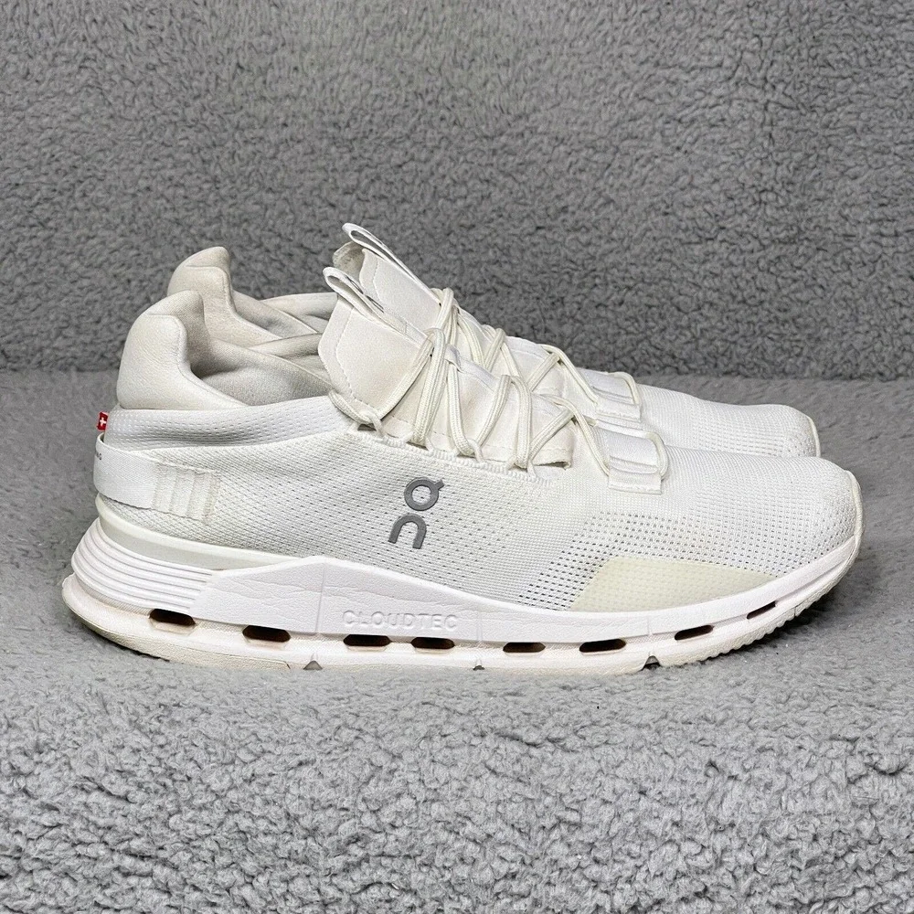 On Running Cloudnova Womens Size 10 Running Shoes Sneakers All White